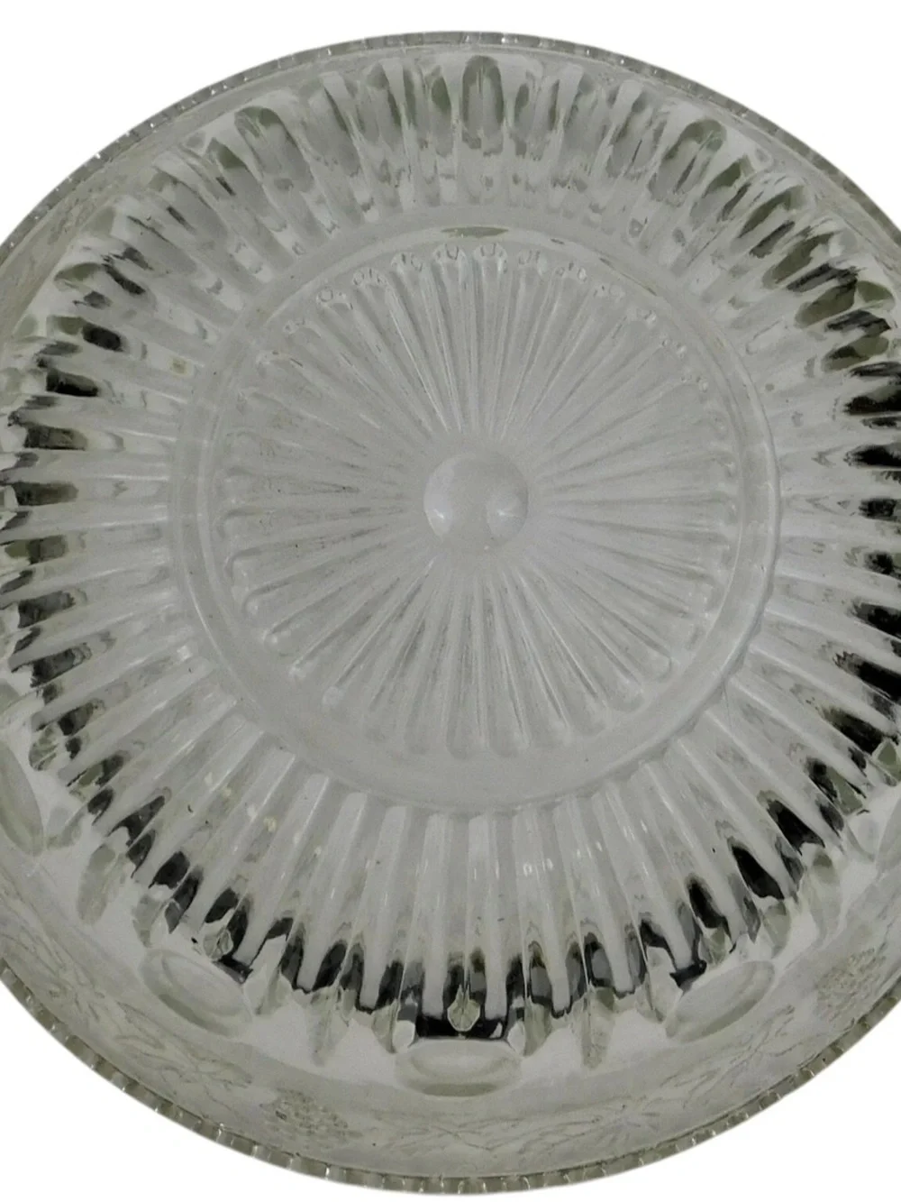 Indiana Glass Clear Pressed Glass Bowl with Grape Motif